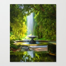 Fountain in the Trees Canvas Print