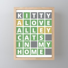 I love all cats in my home Framed Mini Art Print