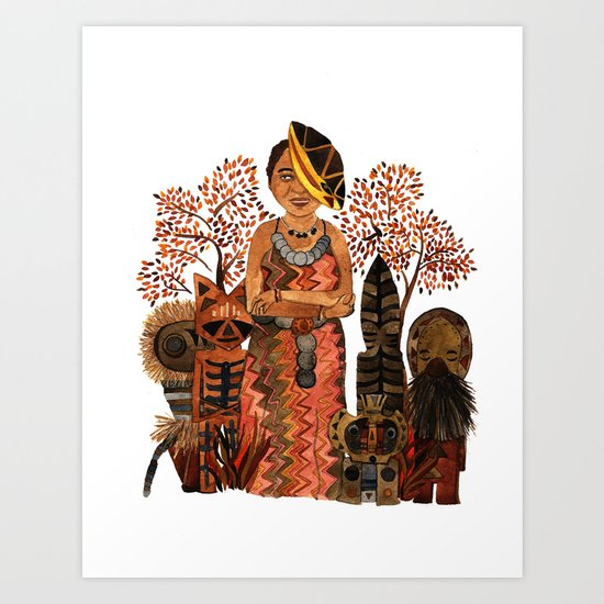 The Visiting Preistess Art Print