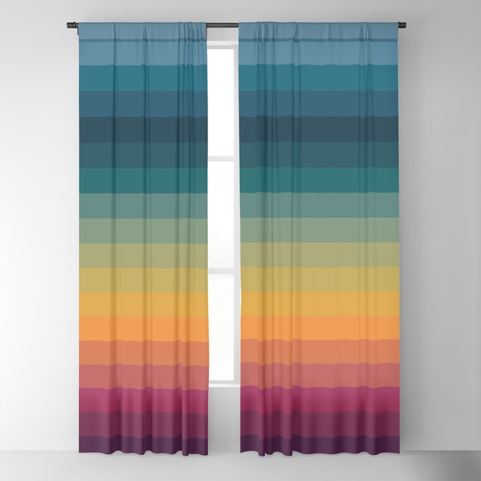 Blackout Window Curtain Colored pencils that form a rainbow