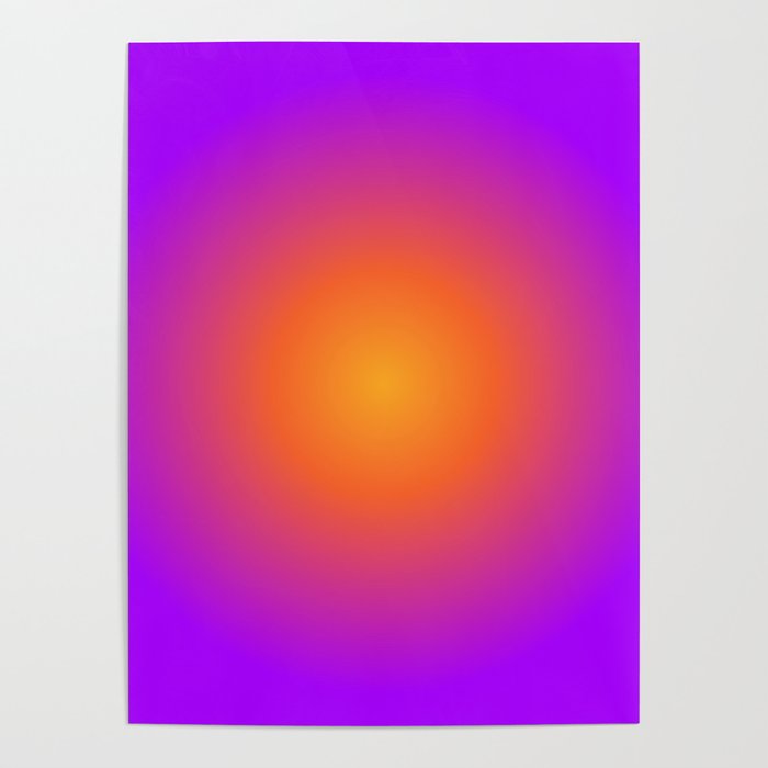 mikro Nordamerika med hensyn til Purple & Orange Aura Gradinet Poster by ultrabored | Society6