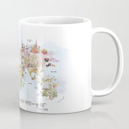 World Map Watercolor Coffee Mug