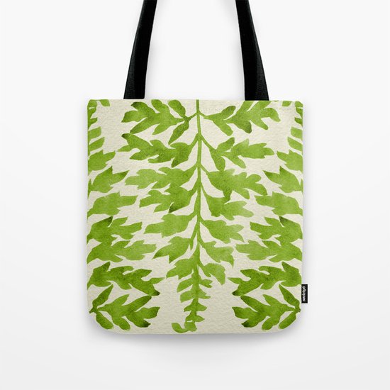 Lime Fern Tote Bag