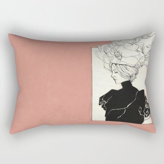 Vintage lady Rectangular Pillow