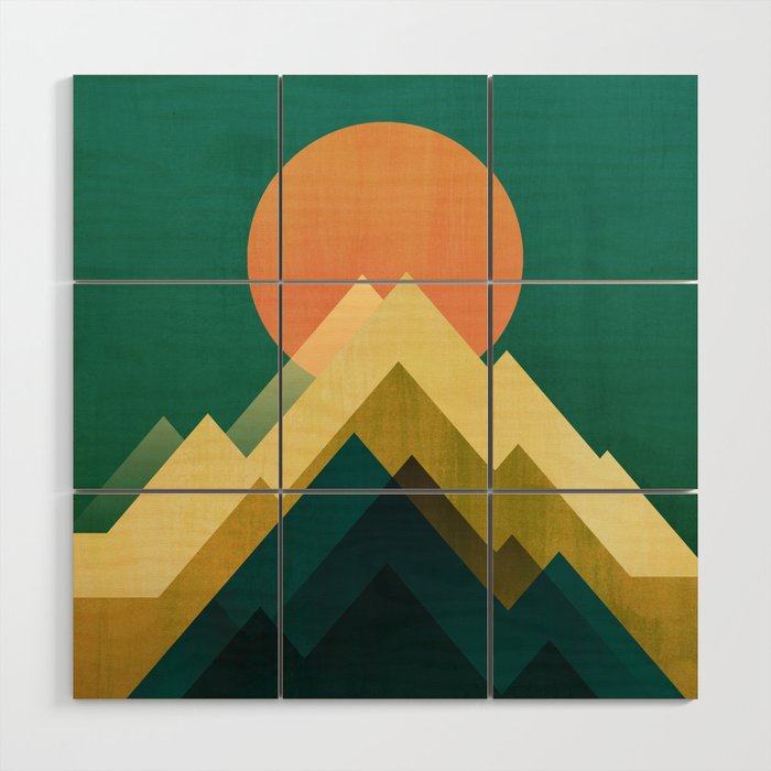 Gold Peak Wood Wall Art