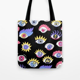 New Wave Punk Dark eye, art by Miguel Matos Official  Tote Bag