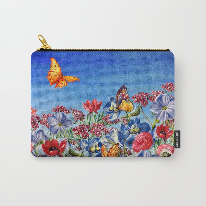 Summer Flower Meadow - Watercolor illustration Carry-All Pouch