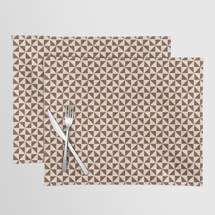 Mid century triangles retro pattern 8 Placemat