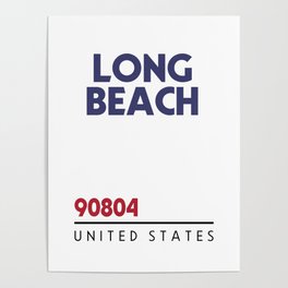 Long Beach 90804 Postal Code Poster