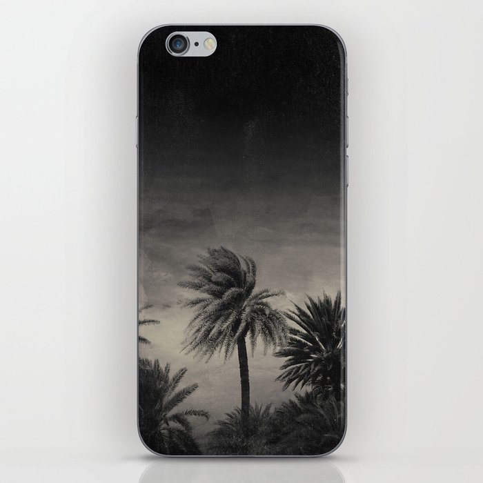 Palm Paradise in Black and White iPhone Skin