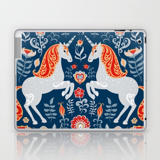 Enchanting Unicorn & Hummingbird Laptop & iPad Skin