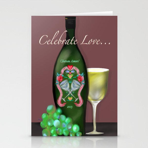 Celebrate Love Stationary by Christine Fournier Stationery Cards