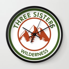 Three Sisters Wilderness Wall Clock