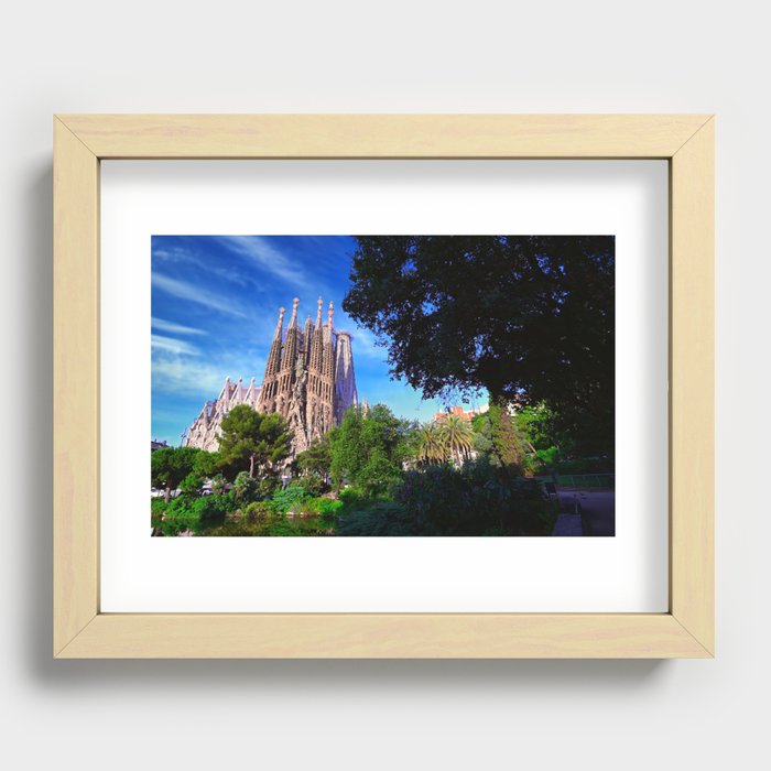 Sagrada Familia in Barcelona, Spain Recessed Framed Print