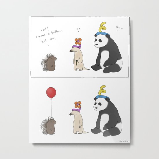 Everybody Deserves a Balloon Hat Metal Print