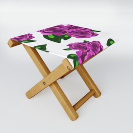 All Over Pink Floral Bouquet Folding Stool