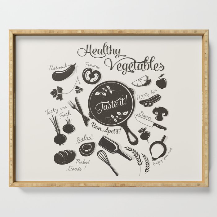 Health Vegetables Serving Tray