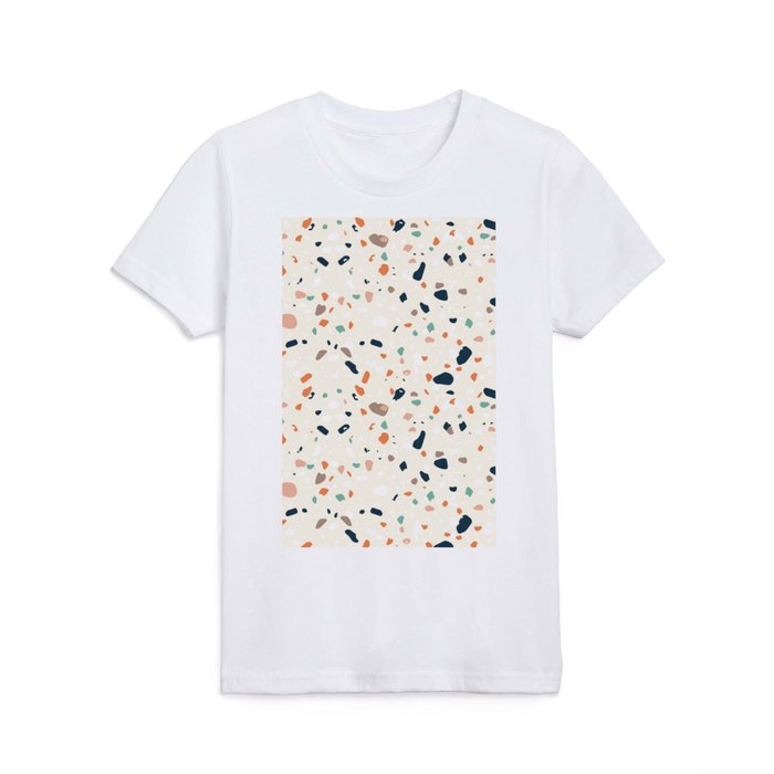 Terrazzo Trending Pattern - Classic Saffron Kids T Shirt