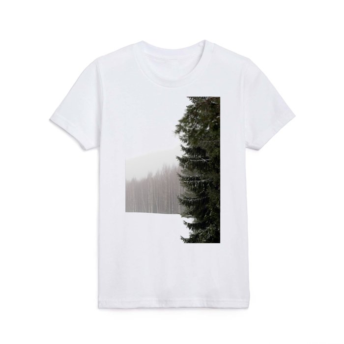 Pine Tree in Winter Landscape Finland Kids T Shirt