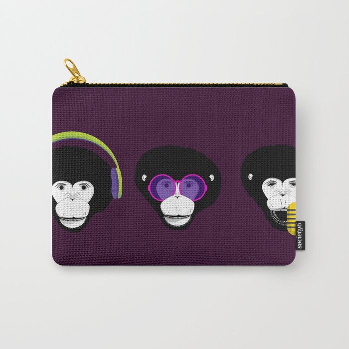 Three Cool Monkeys Carry-All Pouch