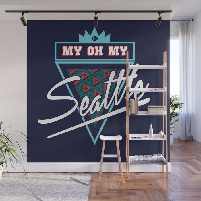 "My Oh My" Seattle Baseball Wall Mural