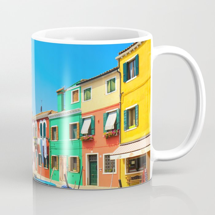 Burano island, colorful houses and boats Coffee Mug