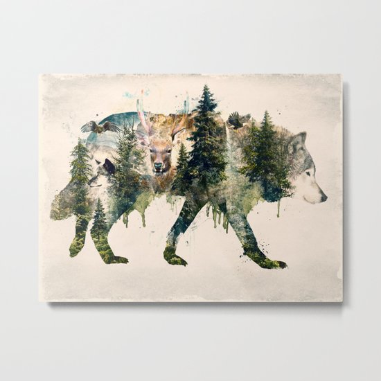 Wolf is the Pride of Nature Metal Print