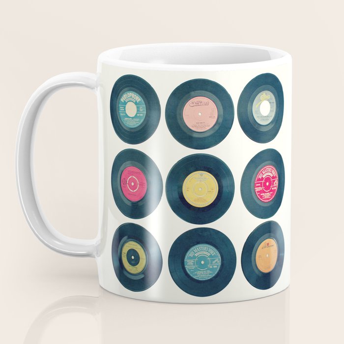 Vinyl Collection Coffee Mug by cassiabeck Society6