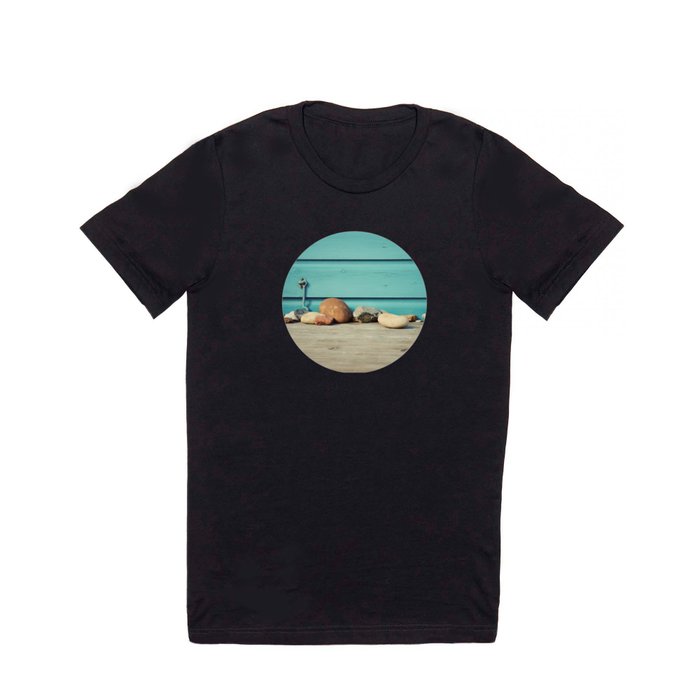 Beach Hut Stones T Shirt