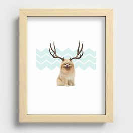 Puppy&Antlers Recessed Framed Print