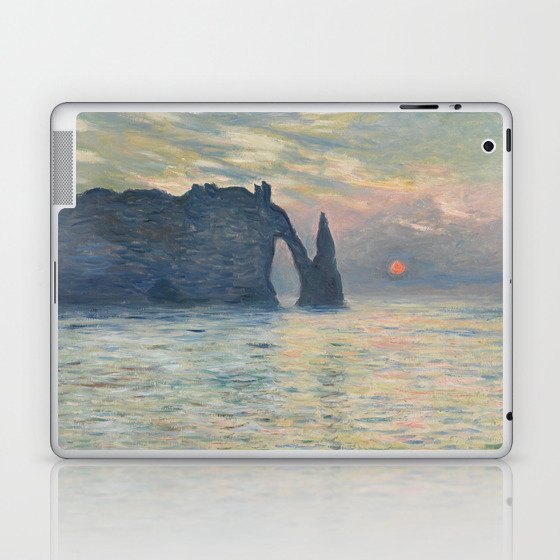 Claude Monet - The Cliffs at Etretat Sunset Laptop & iPad Skin