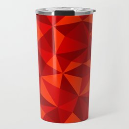 Red Triangle Pattern Travel Mug