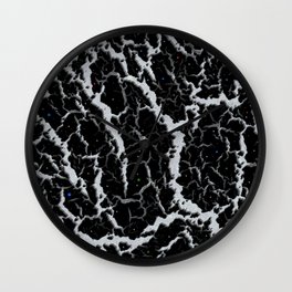 Cracked Space Lava - Glitter White Wall Clock