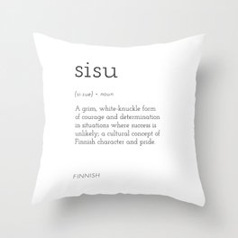 Sisu Definition Throw Pillow