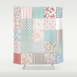 Delicate Patchwork Shower Curtain