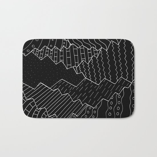 The black and white mountains Bath Mat