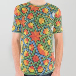 8-Fold Alhambra Pattern All Over Graphic Tee