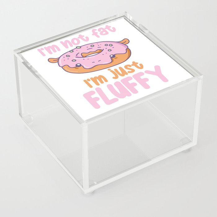 Funny Hippo Donut Fluffy Kawaii Aesthetic Acrylic Box