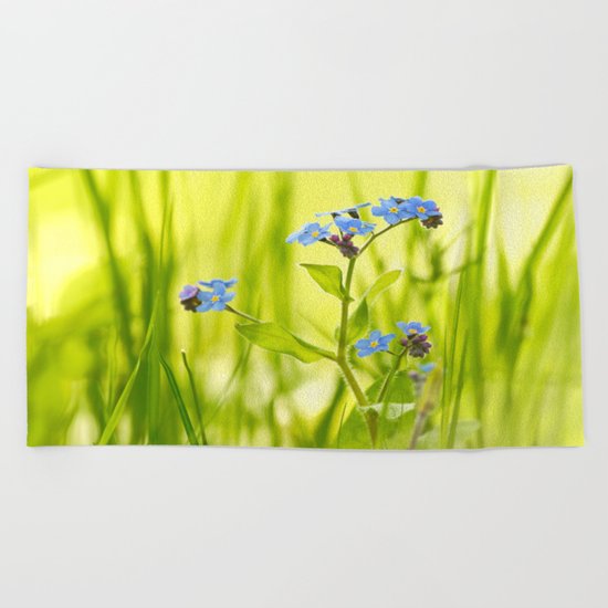 Lovely Morning Meadow Beach Towel