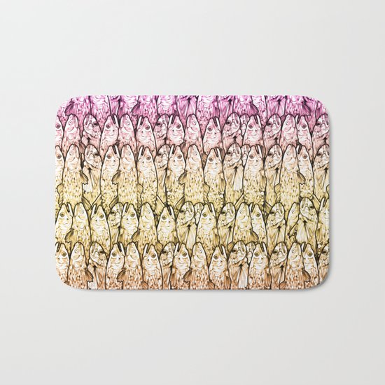 Crowd Fish Bath Mat