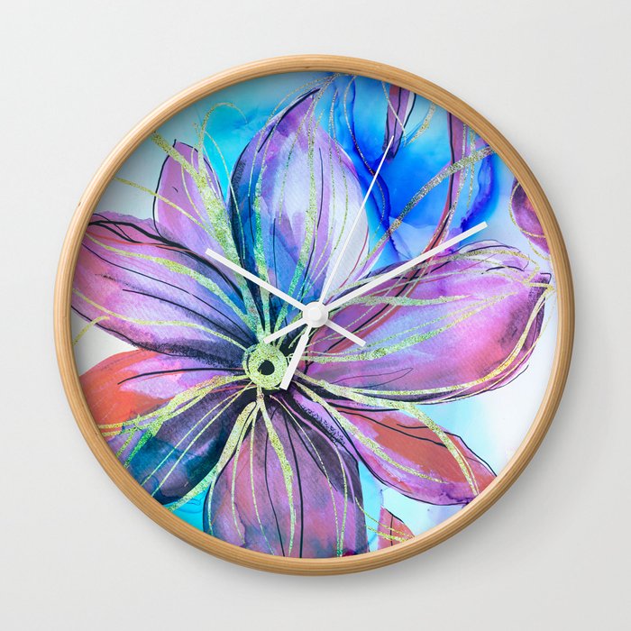 magical flower Wall Clock