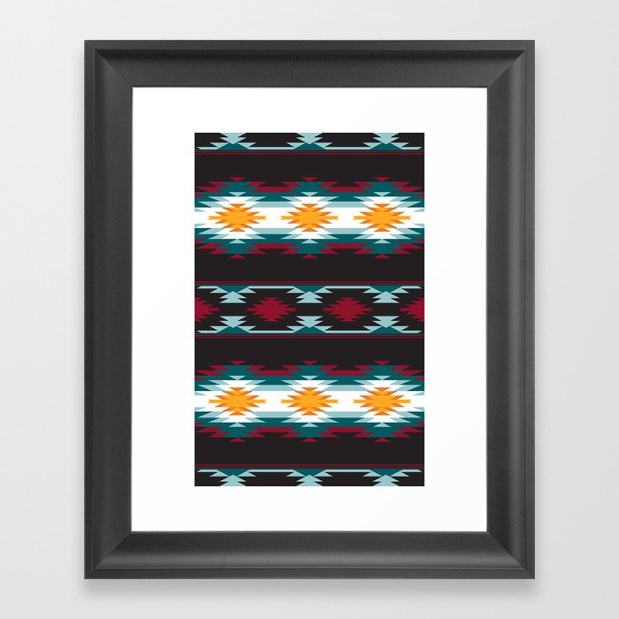 Native American Inspired Design Framed Art Print