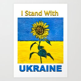 I Stand With Ukraine Wht Art Print