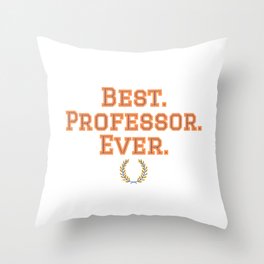 Best Professor orange Throw Pillow