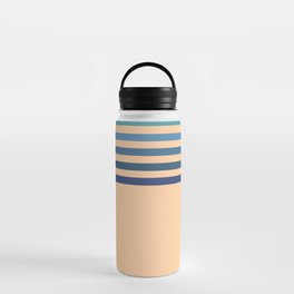 Nali - Colorful Retro Stripes Abstract Geometric Minimalistic Design Pattern Water Bottle