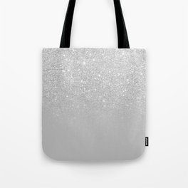 Trendy modern silver ombre grey color block Tote Bag
