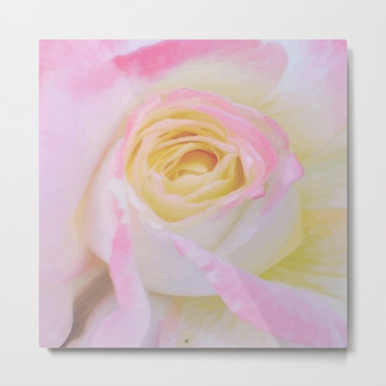 Pink Rose Vector Metal Print