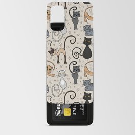 Cat lovers pattern with cute kittens Android Card Case