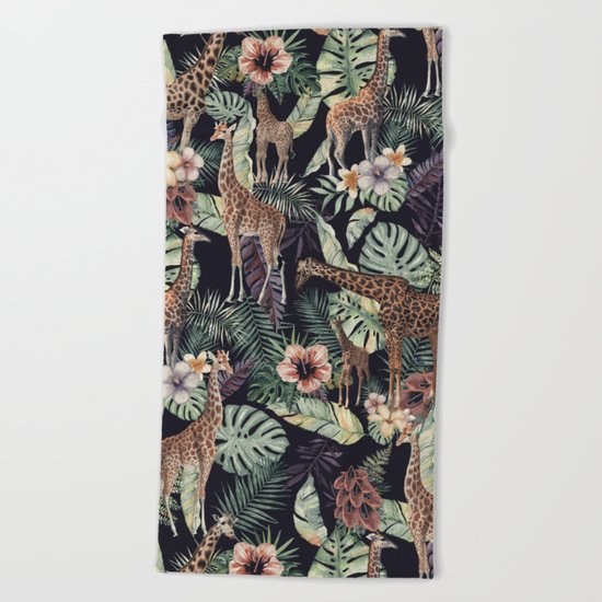 Giraffe Pattern Beach Towel