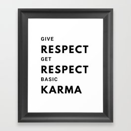 Basic Karma Framed Art Print